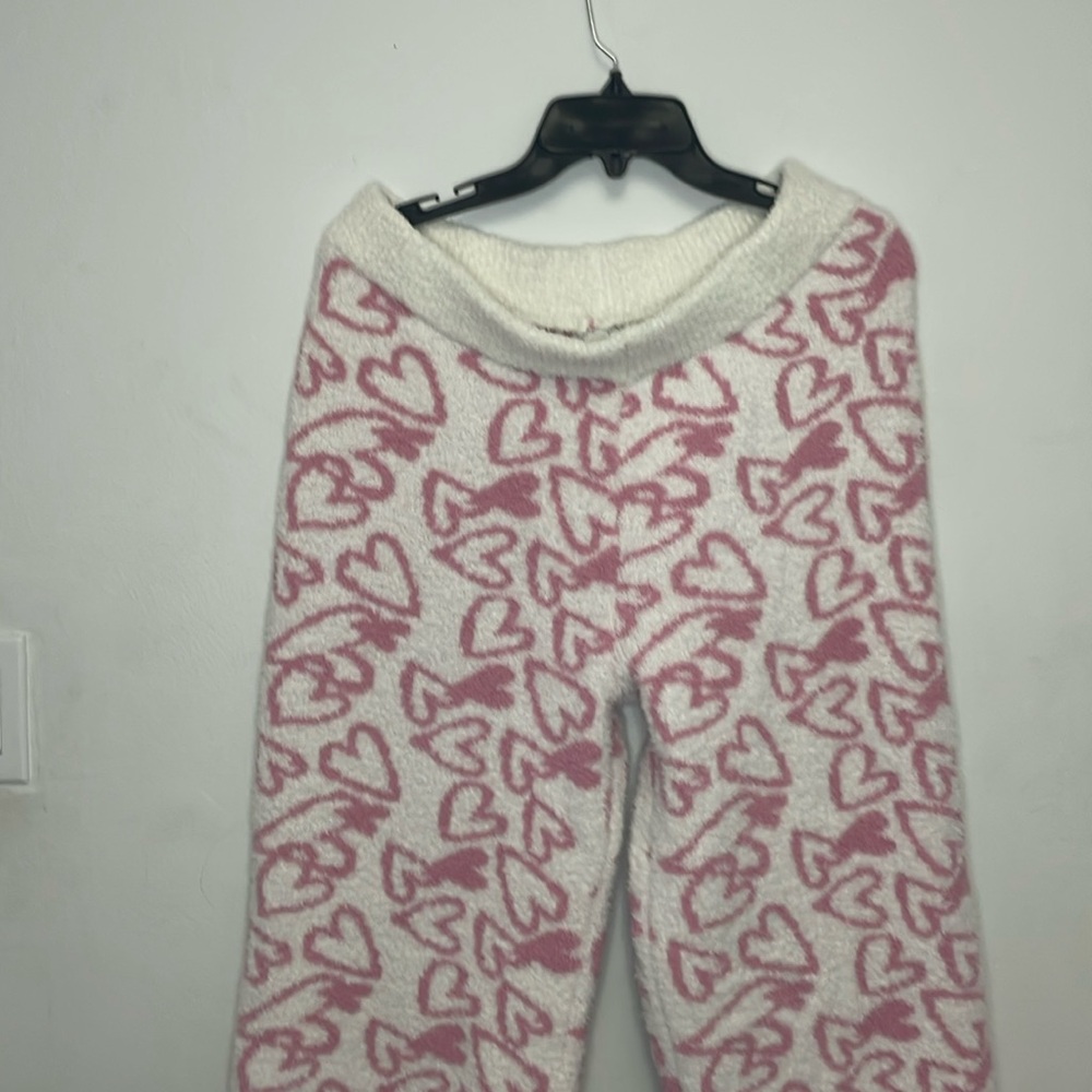 Cupcakes and Cashmere Soft & Cozy Pajama Pants Lounge Plush Fuzzy Hearts NWT M